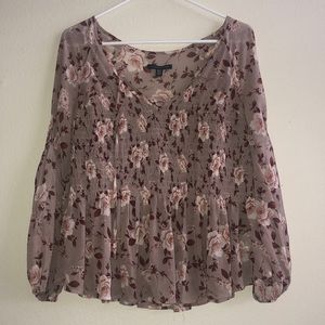 Floral pink and red dress up shirt